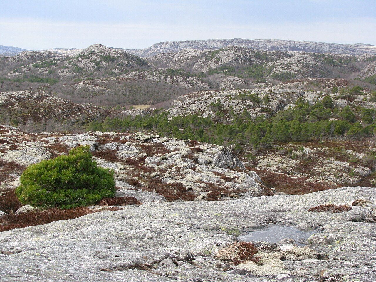 Aunevatnet tjern på Vikna-øyene i Nærøysund, brukt som lokal ferskvannsbadeplass