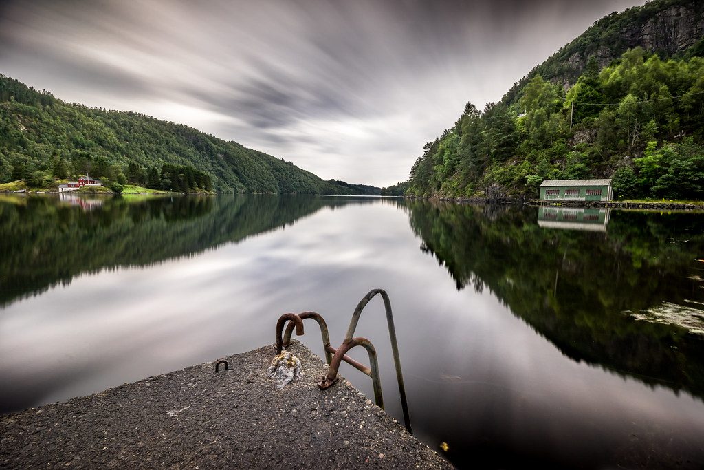 Saltvannsvik ved Jorpeland i Strand kommune, Rogaland