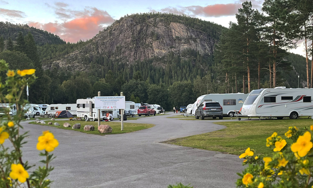 Namsos Camping ved Namsen-elven