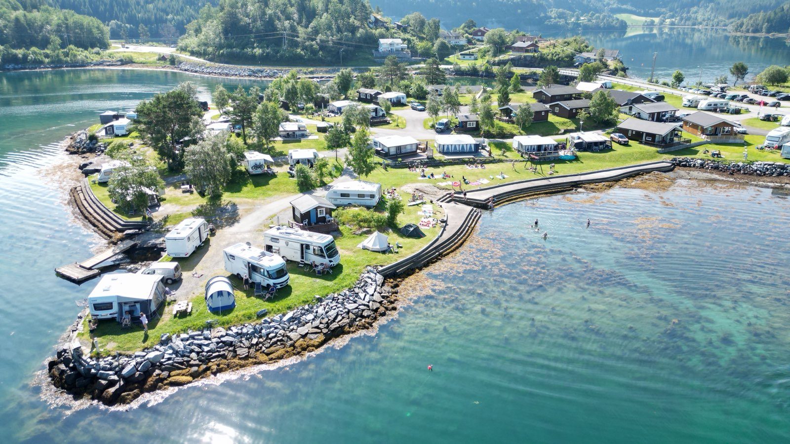 Saltkjelsnes Camping – oversikt over området