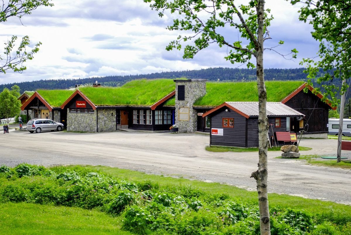 Segalstad Seter Camping ved foten av Skeikampen i Gausdal vinterstid