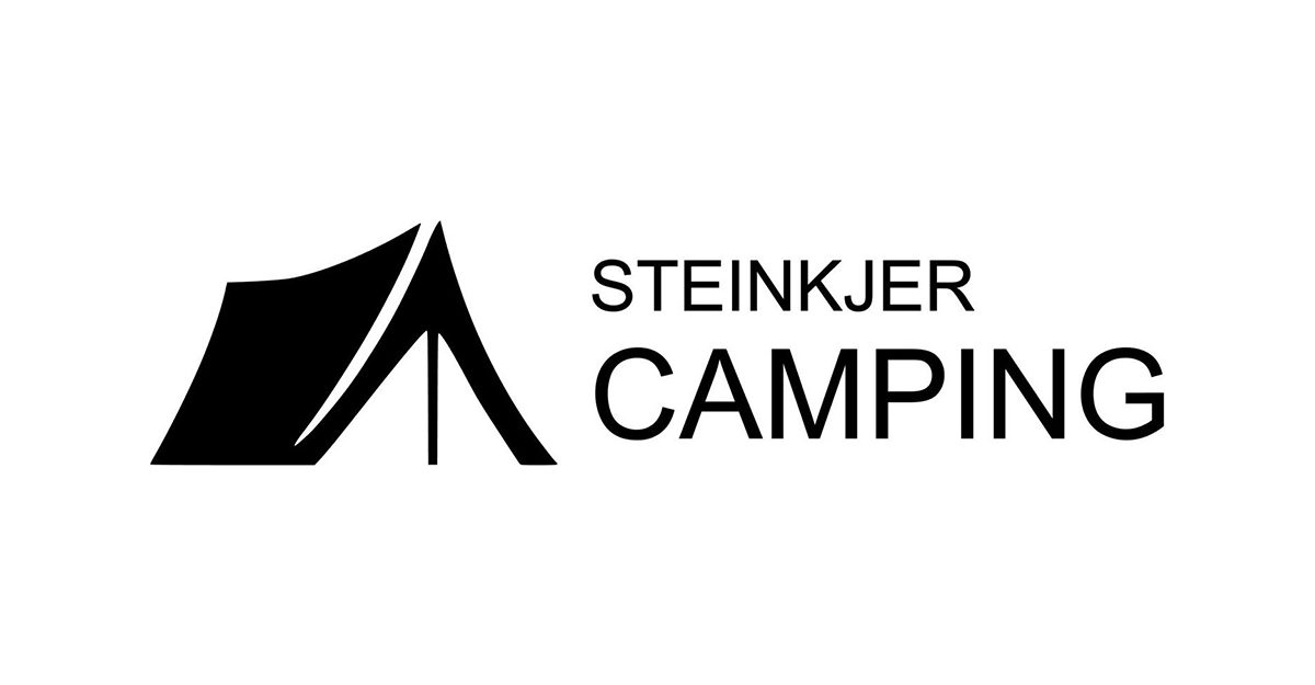 Steinkjer Camping ved Guldbergaunet med caravanplasser og hytter i et grønt elvelandskap