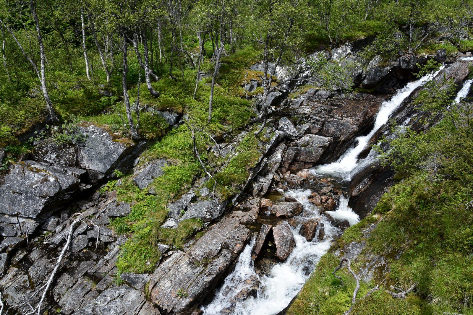 Vøringsfossen sett fra utsiktsplattformen i Måbødalen langs Nasjonal Turistveg Hardanger